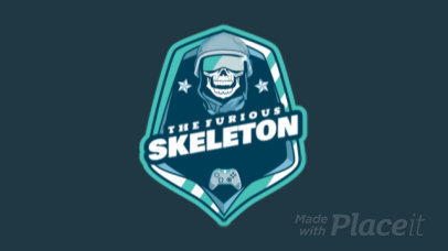 Animated Gaming Logo Maker Featuring a Laughing Skeleton Graphic 1743s-2880