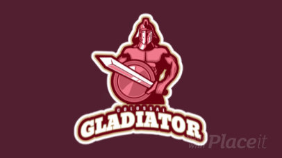 Animated Gaming Logo Maker Featuring a Colossal Gladiator Character