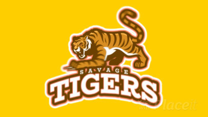 Sports Team Animated Logo Creator with a Savage Tiger Graphic 21y-2893