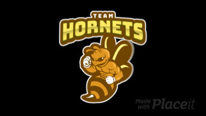 Animated Sports Team Logo Maker Featuring an Angry Bee Graphic 