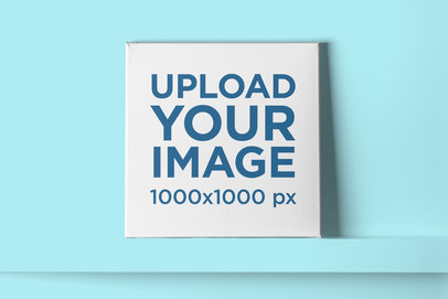 Mockup of Customizable Squared Canvas 