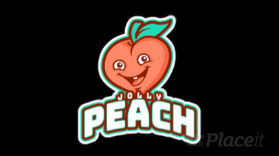 Animated Logo Template Featuring a Happy Peach 523q-2893