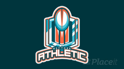 Animated Sports Logo Maker Featuring a Modern Rugby Cup 1616k-2890