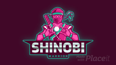 Animated Gaming Logo Maker with a Deadly Ninja Illustration