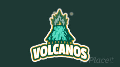 Game Team Animated Logo Maker with an Exploding Volcano Graphic 523w-2890
