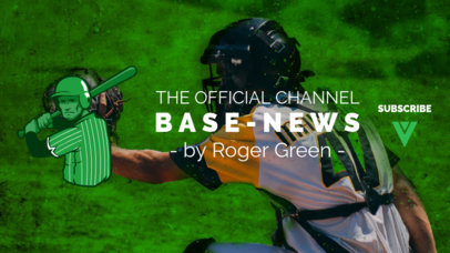 YouTube Banner Maker for a Baseball News Channel 2214