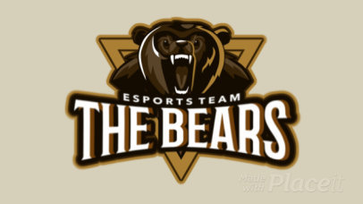 Animated Esports Logo Maker Featuring a Wild Bear Graphic