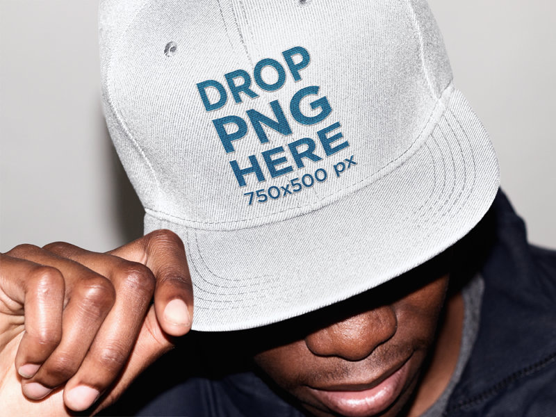 Snapback Hat Mockup of a Stylish Guy