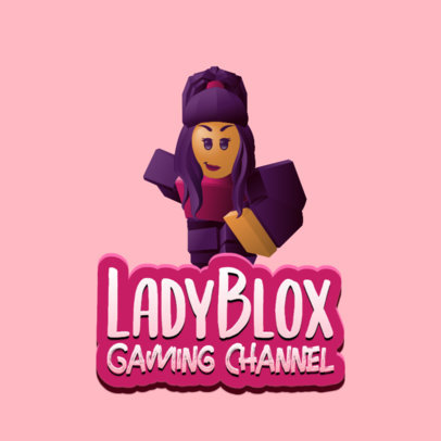 Logo Maker Inspired by Roblox for a Gaming Channel 