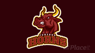 Animated Logo Creator with an Agressive Bull Clipart for a Sports Team 21aa-2887