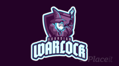 Fantasy Logo Creator Featuring an Animated Warlock Character