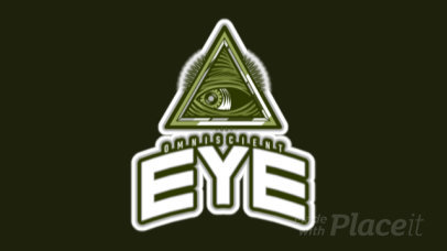 Mysterious Logo Template with an Animated Omniscient Eye Graphic