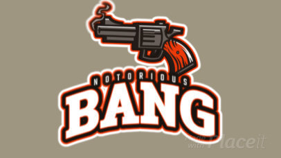 Notorious Animated Logo Maker with a Gun Clipart