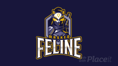 Animated Gaming Logo Creator with a Masked Female Character