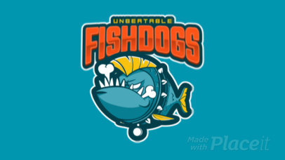 Logo Creator Featuring an Animated Cartoonish Piranha 120w-2887