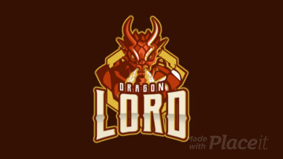 Animated Logo Generator Featuring a Dragon for a Gaming Team1877i -2887