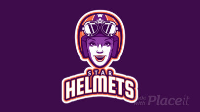 Animated Logo Generator Featuring a Female Racing Driver Illustration 1745g-2889