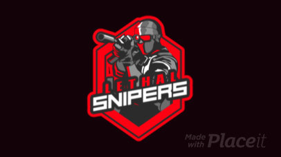 Animated Logo Maker for Shooting Games Featuring a Sniper Clipart