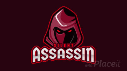 Animated Gaming Logo Generator Featuring a Hooded Assassin Illustration