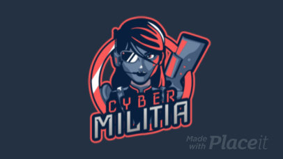 Free Fire-Allusive Animated Logo Creator Featuring a Female Cyber-Soldier 2637s-2891