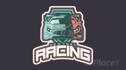 Animated Gaming Logo Maker Featuring a Racing Car Illustration 523v-2891
