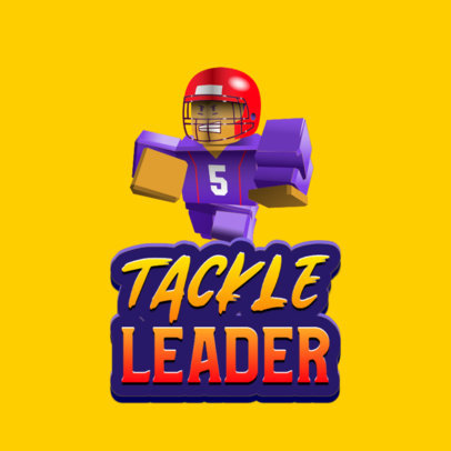 Roblox-Inspired Logo Maker with a Football Player Graphic 2878n