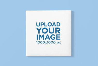 Canvas Mockup Featuring a Customizable Backdrop
