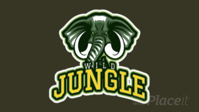 Animated Sports Logo Generator Featuring an Aggressive-Looking Elephant