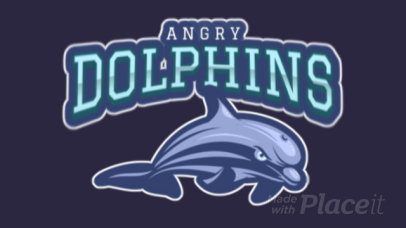 Sports Logo Maker Featuring an Animated Dolphin Graphic 120z-2892