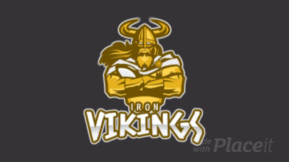Gaming Logo Maker Featuring an Animated Viking with Crossed Arms