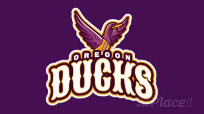Animated Football Logo Template with a Cool Duck Graphic 245nn-2881