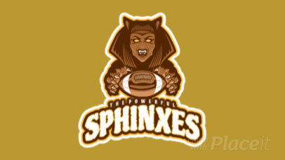 Animated Gaming Logo Maker Featuring an Aggressive-Looking Sphinx