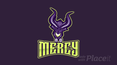 Gaming Logo Template Featuring an Animated Horned Devil Graphic