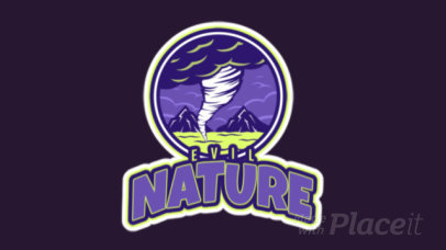 Animated Sport Logo Template Featuring a Tornado Clipart 523z-2892