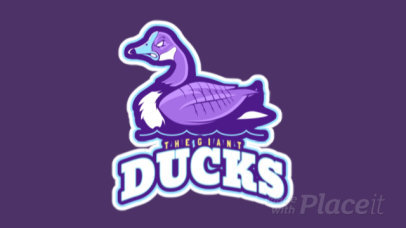 Logo Maker for a Sports Team with an Animated Aggressive Duck 21jj-2892