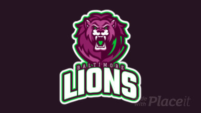 Animated Logo Creator with an Illustrated Roaring Lion