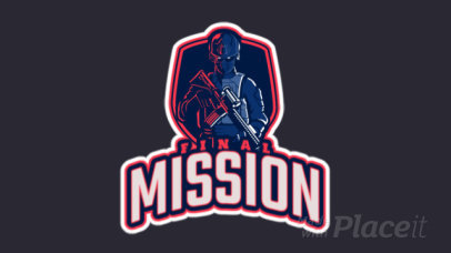Animated Gaming Logo Creator with an Illustrated Spec Ops Soldier 2663q-2888