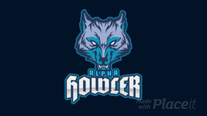 Animated Logo Generator for Sports Teams Featuring an Angry Wolf Clipart