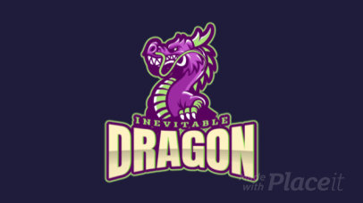 Animated Logo Generator for Gaming Teams Featuring a Fantasy Dragon Clipart