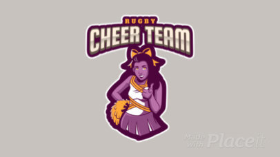 Animated Logo Generator for Rugby Cheerleaders 1619h-2883