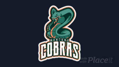 Animated Mascot Logo Template Featuring an Angry Cobra Illustration
