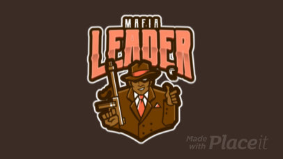 Animated Logo Template for Gamers Featuring a Mobster Illustration 1869t-2883