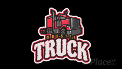 Animated Gaming Logo Template Featuring a Truck Clipart
