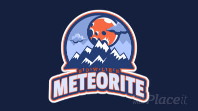 Animated Sports Logo Maker Featuring a Meteorite Illustration 523dd-2883