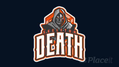 Animated Logo Template for Gamers Featuring a Scary Skeleton Illustration 2620o-2883
