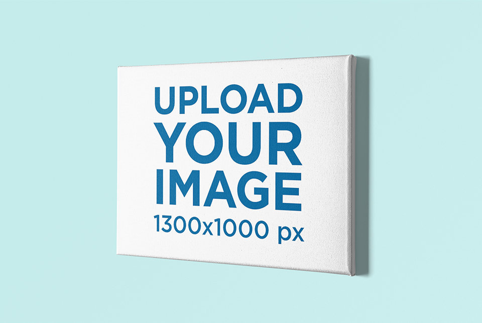 Minimalistic Mockup of a Canvas on a Customizable Background 