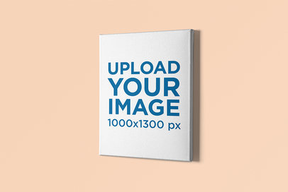 Canvas Art Mockup on a Plain Surface 