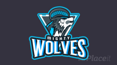 Animated Sports Logo Maker with an Aggressive Wolf Graphic