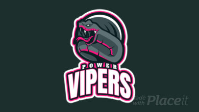  Aggressive Animated Logo Generator with a Snake Mascot for a Sports Team