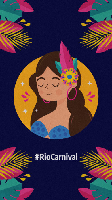 Instagram Story Generator Featuring Brazilian Carnival Illustrations